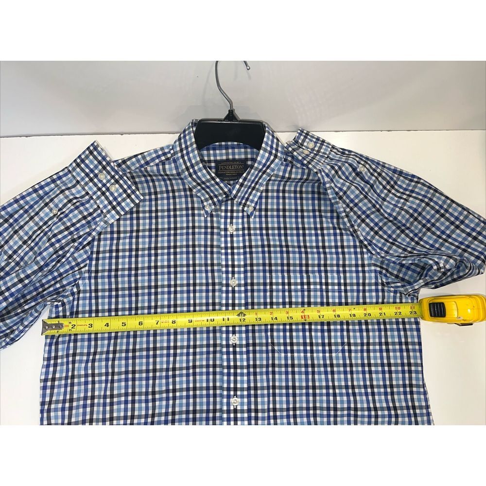 Pendleton Bridgeport Shirt Mens L Medium Plaid Cotton Long Sleeve Button Down